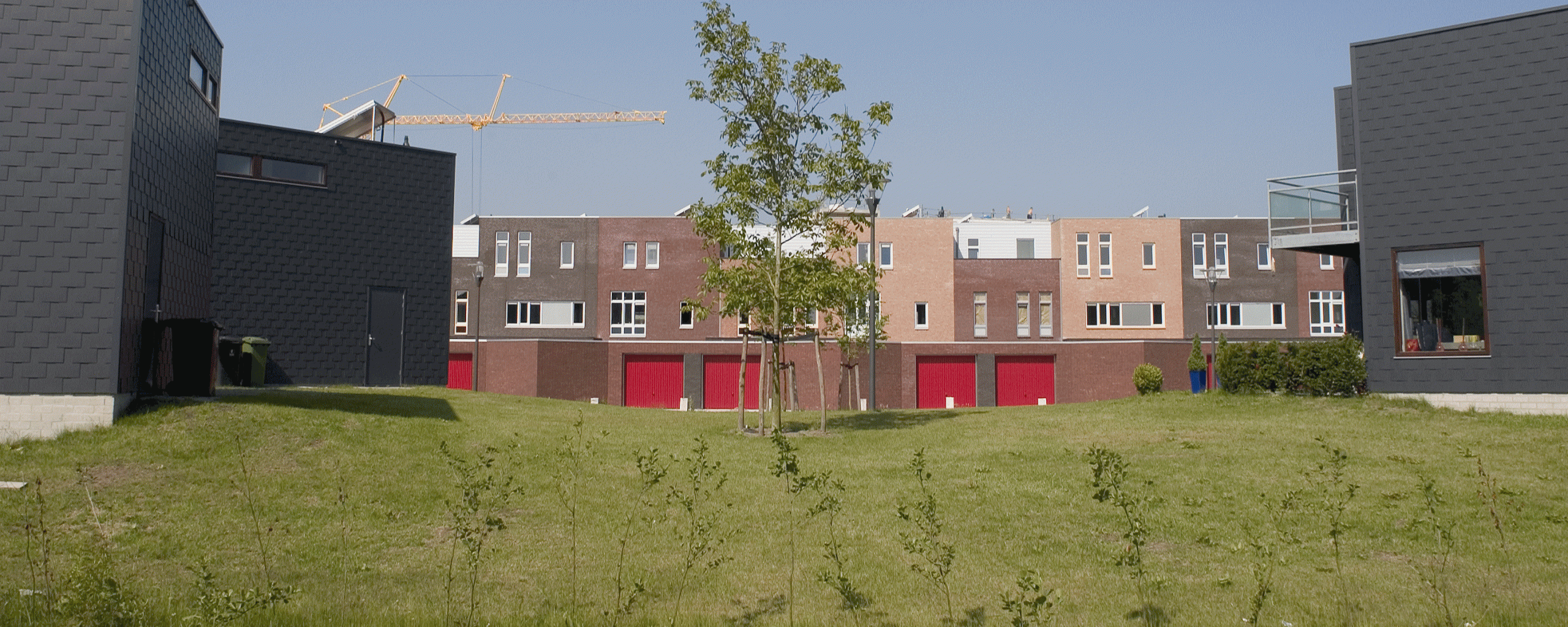 Rij woningen in Landgoed Driessen